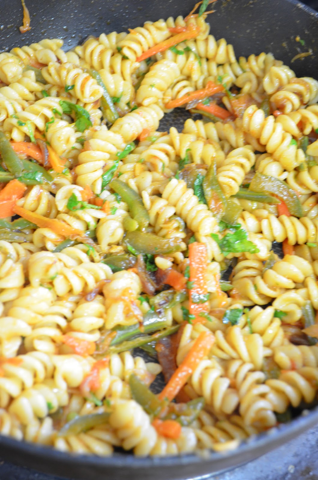 Mixed Vegetable Masala Pasta(Indian Style) ~ Nalini'sKitchen
